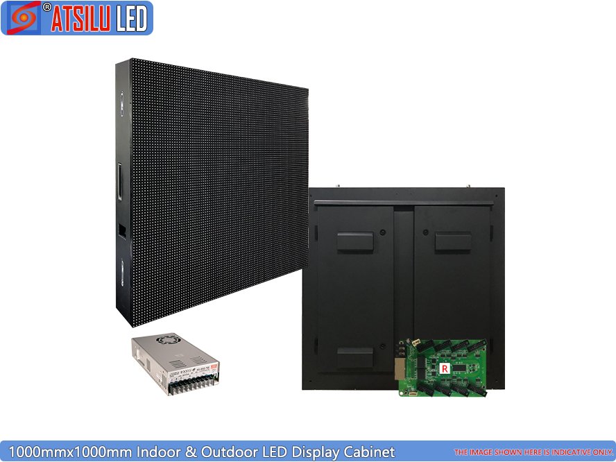 Indoors Outdoors 1000mmx1000mm LED Display Cabinet